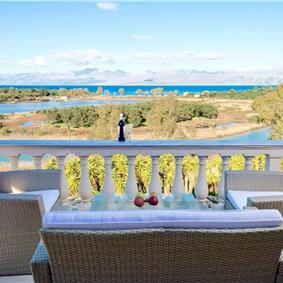 8 Bedroom villa with pool & seaview, near Acharavi, sleeps 16-18